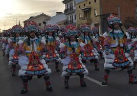 Comparsa 'Los Colegas' durante el desfile de Carnaval del pasado año.