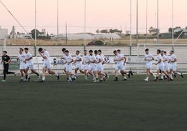 Primer calentamiento de pretemporada del equipo del Miajadas CF.