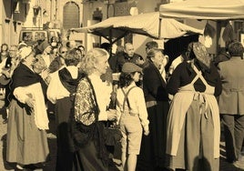 Una de las imágenes que dejó la representación de la Feria Villa de Miajadas s. XIX.