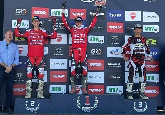 Samuel Tapia en el pódium del Nacional.