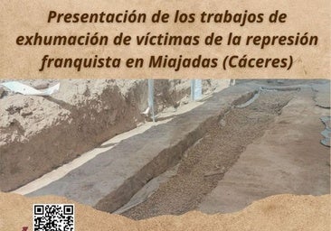Presentación de los trabajos de exhumación de víctimas de la represión franquista en Miajadas