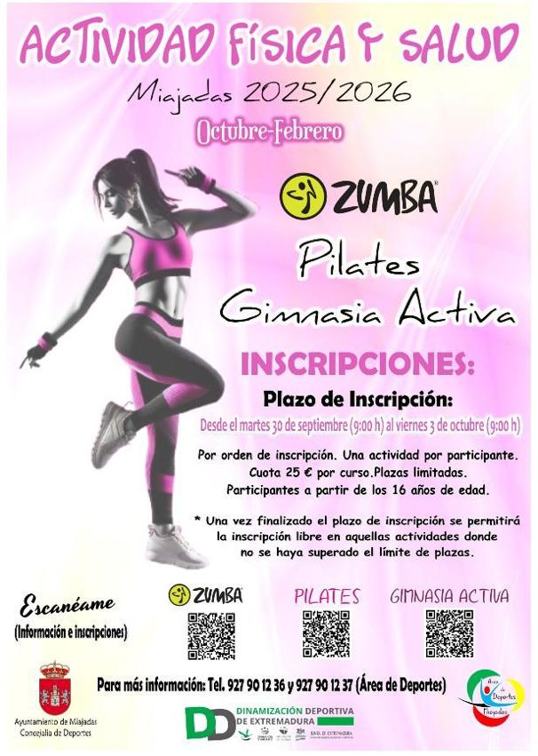 Imagen secundaria 1 - Inscripciones para zumba, pilates y gimnasia activa