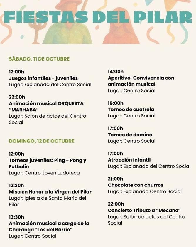 Imagen principal - Casar de Miajadas celebra sus Fiestas del Pilar