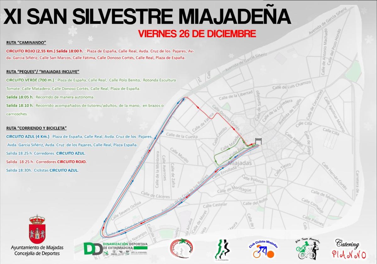 Imagen principal - La XI San Silvestre miajadeña se celebrará el viernes 26 de diciembre