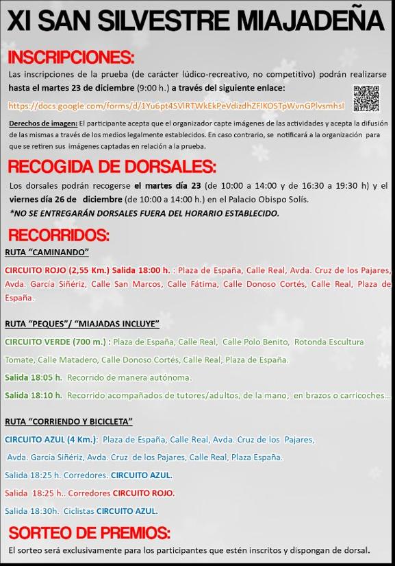 Imagen principal - La XI San Silvestre miajadeña se celebrará el viernes 26 de diciembre