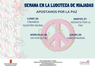 El Centro Joven Ludoteca dedica la semana a la paz