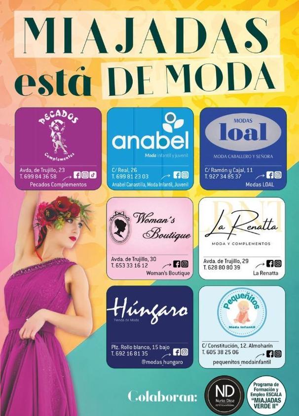 Imagen principal - La moda miajadeña vuelve a lucirse en su III Desfile a pie de calle