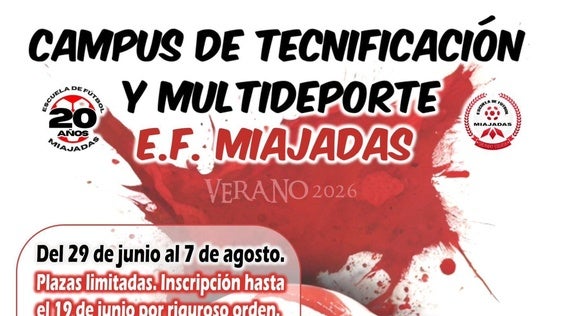 La Escuela de Fútbol de Miajadas abre el plazo de inscripción para su IV Campus de Verano