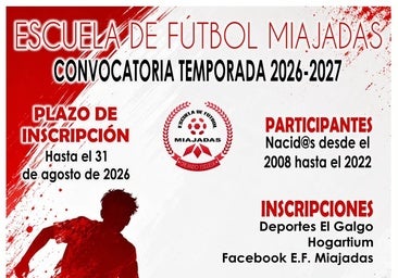 La Escuela de Fútbol de Miajadas celebra su 30º aniversario abriendo el plazo de inscripción para la nueva temporada