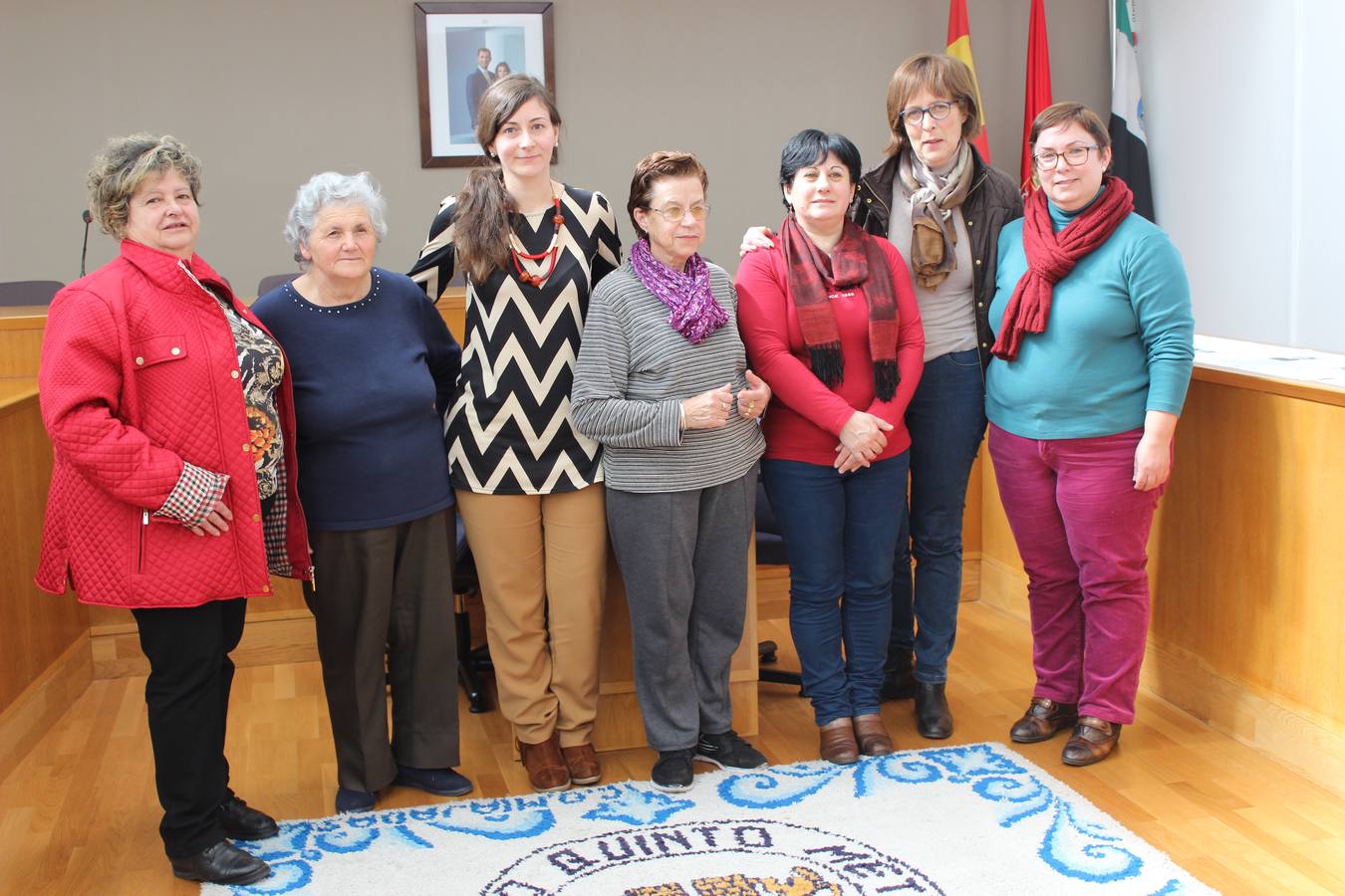 Las participantes en la rueda de prensa. 