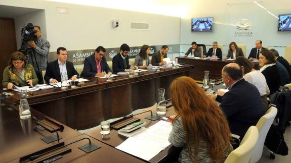 Reunión de la Comisión de Investigación en la Asamblea de Extremadura el pasado mes de Febrero.