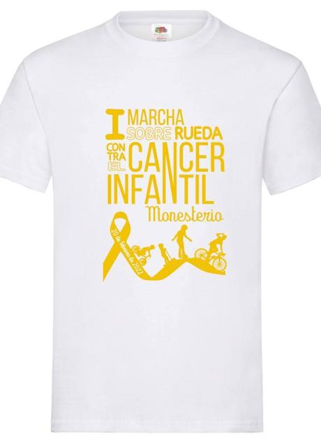 Imagen - Camiseta conmemorativa de la 'I MARCHA SOBRE RUEDAS CONTRA EL CÁNCER INFANTIL DE MONESTERIO1