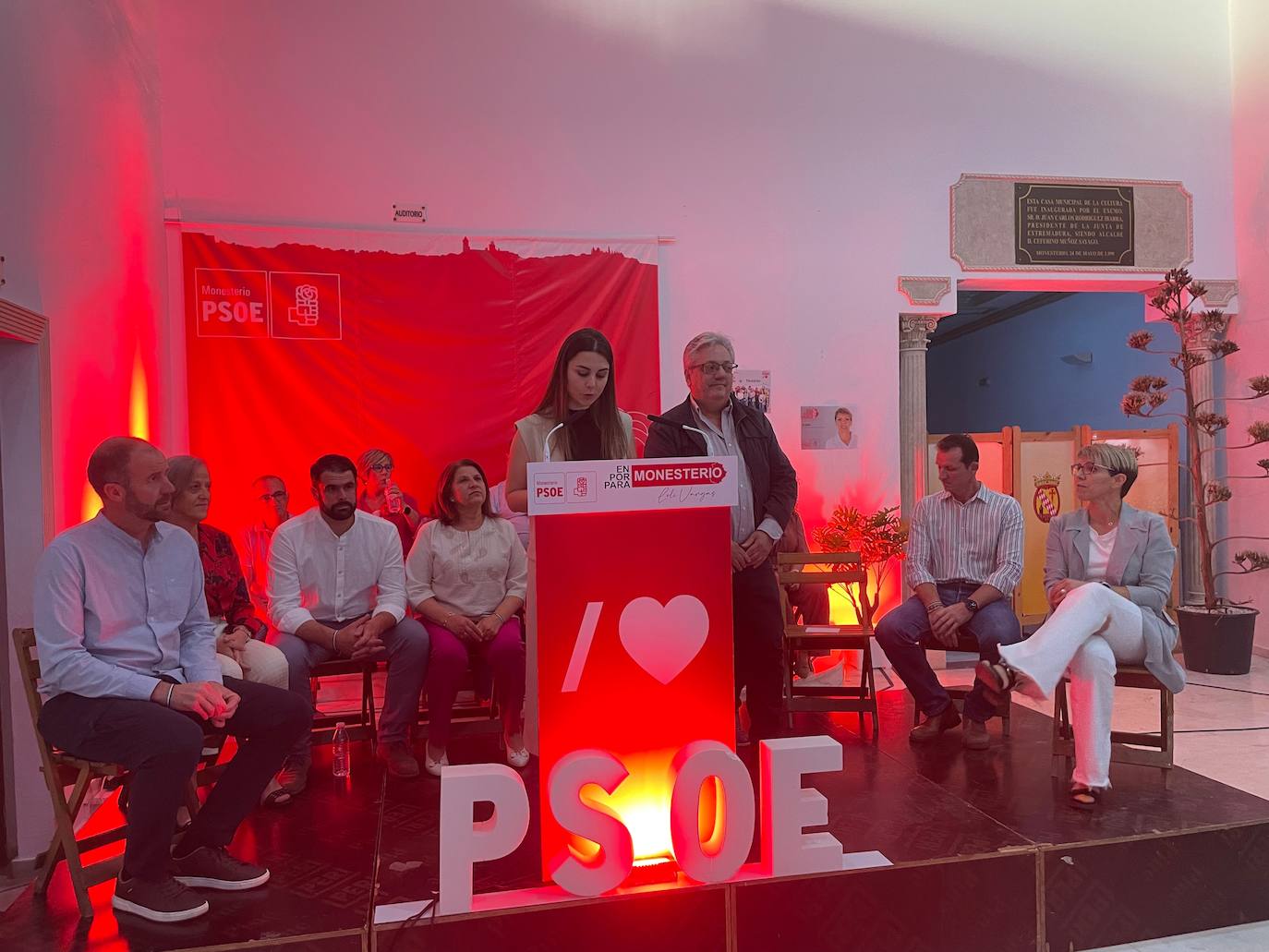Presentación de la candidatura del PSOE en Monesterio. 