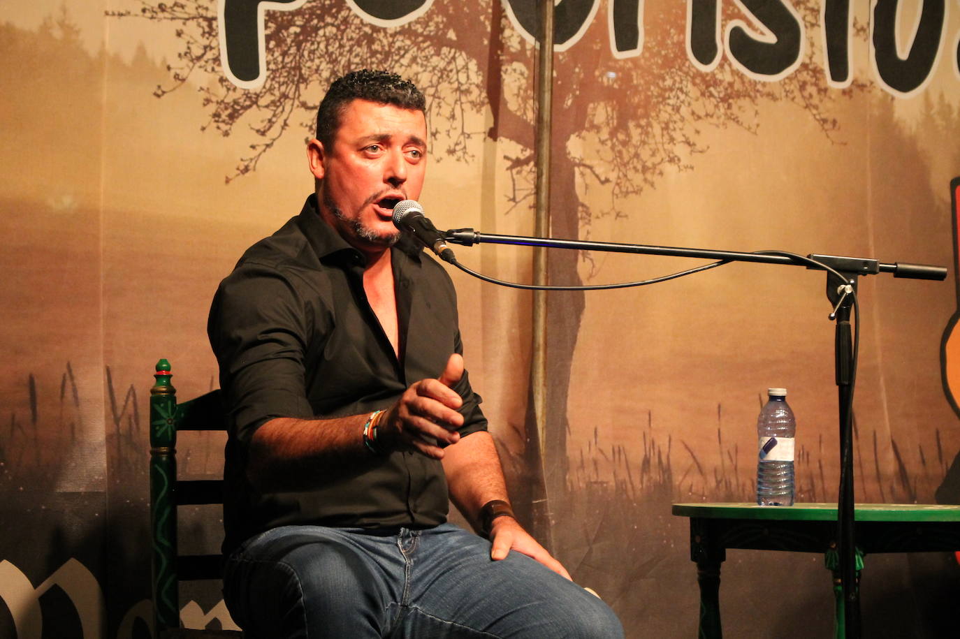 El miajadeño José Moreras durante su actuación