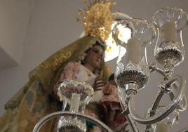 Imagen de la Virgen de Tentudía, patrona de Monesterio, que saldrá hoy en procesión