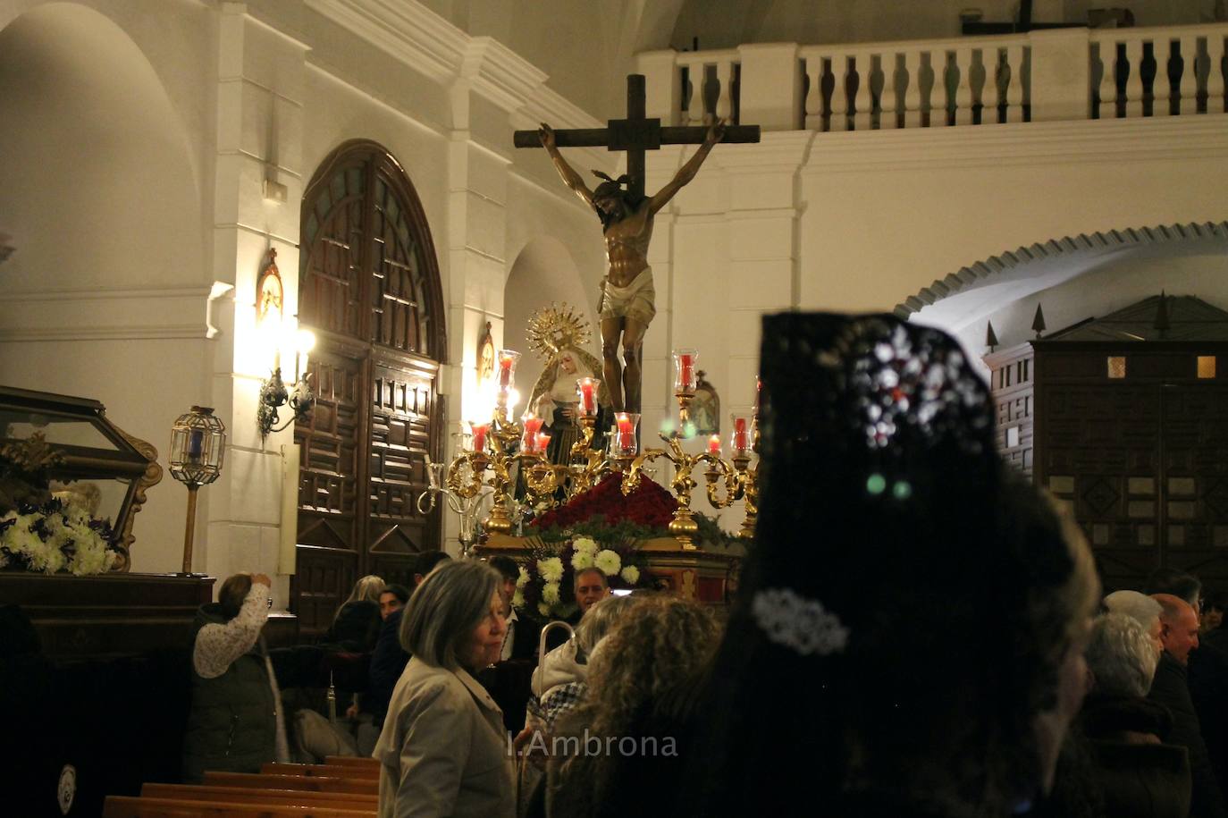 Solemne acto en la iglesia de Monesterio para el Cristo de la Buena Muerte
