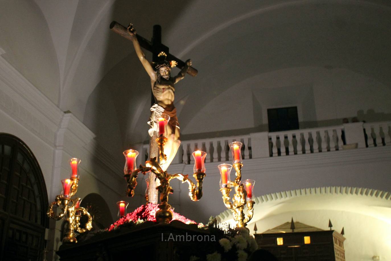 Solemne acto en la iglesia de Monesterio para el Cristo de la Buena Muerte