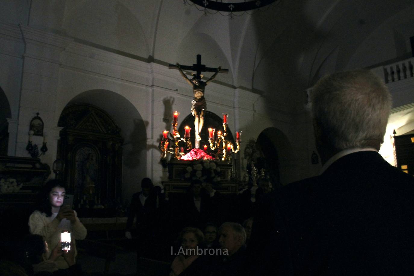 Solemne acto en la iglesia de Monesterio para el Cristo de la Buena Muerte