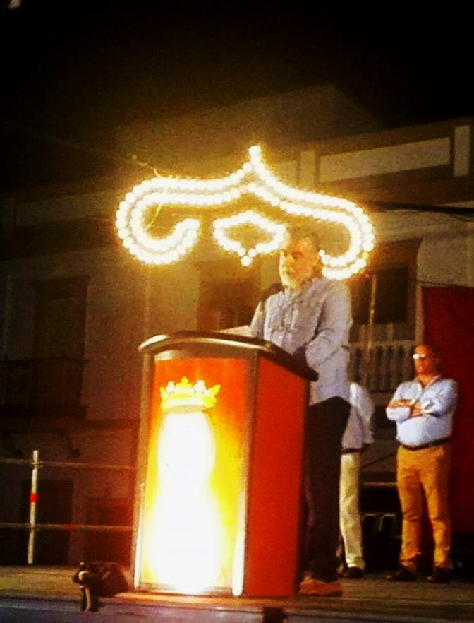 Antonio Morales durante su pregón de anoche 