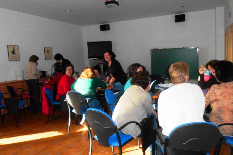 Durante una acción formativa con mujeres  