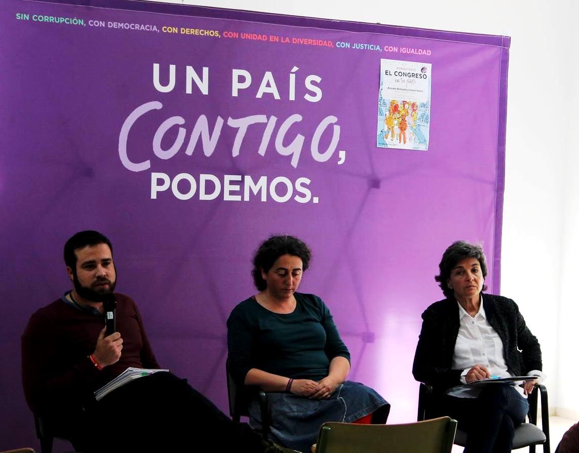 Durante una de las visitas de Podemos Extremadura a Monesterio I.AMBRONA