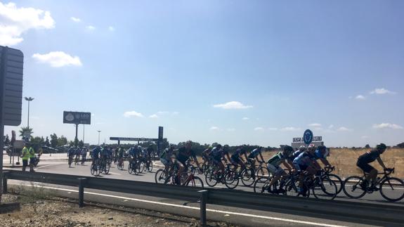 El pelotón ciclista a su paso por El Culebrín 