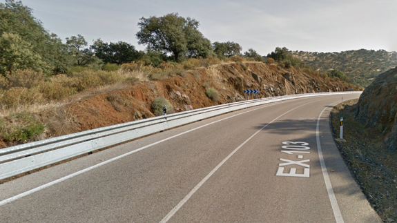 Curva en la que se ha producido el accidente 