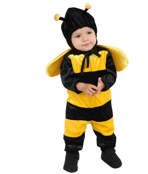 Disfraz infantil de abeja con un cordón al cuello, prohibido en menores de 7 años  