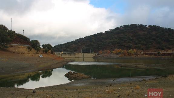 Estado del embalse de Tentudía a finales de noviembre de 2017 