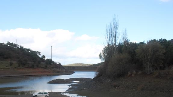 Estado del pantano de Tentudía este jueves, 1 de marzo 