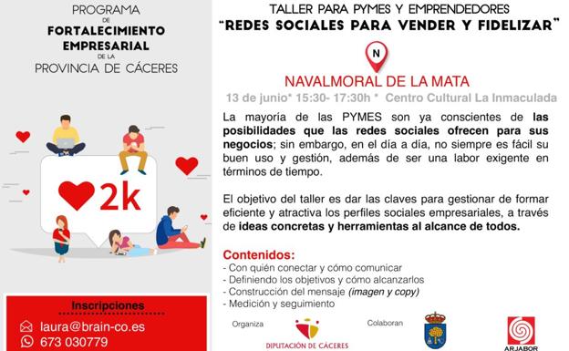 La Inmaculada acogerá el jueves un taller sobre redes sociales para pymes y emprendedores