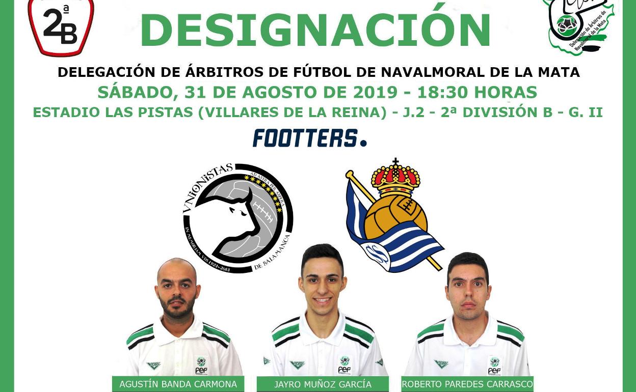 Jayro Muñoz debutará el sábado en 2ª B dirigiendo a Unionistas de Salamanca y Real Sociedad B