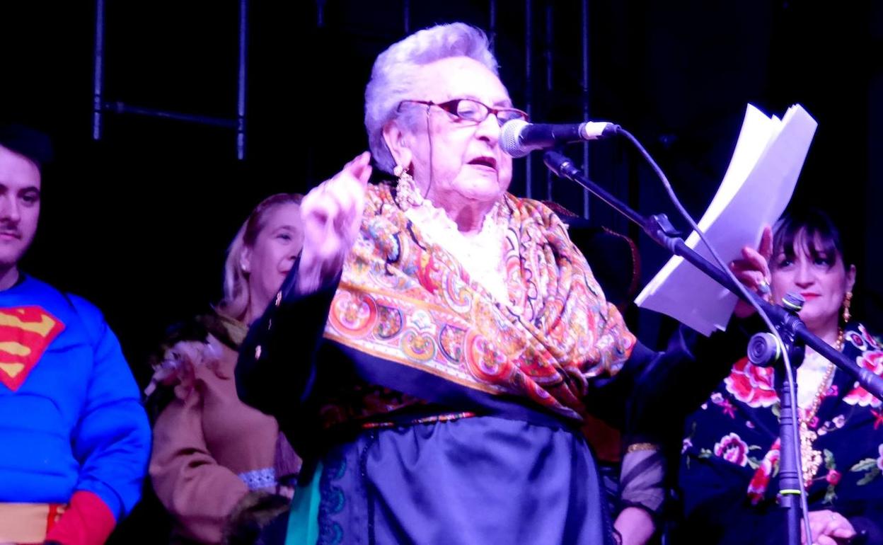 Manola Luengo durante el pregón 