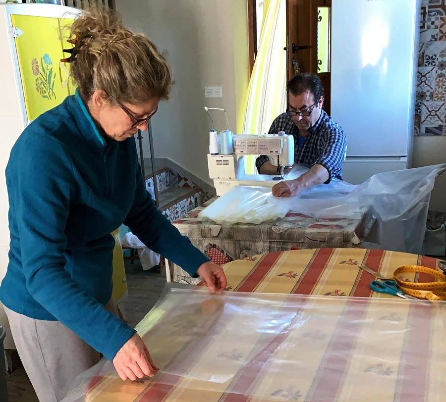 Yolanda Serradilla y Alberto Sánchez en plena tarea 