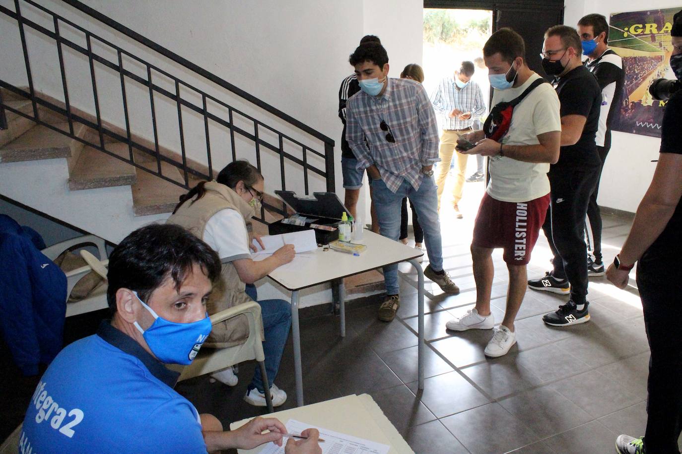 El acceso al pabellón estuvo muy controlado 