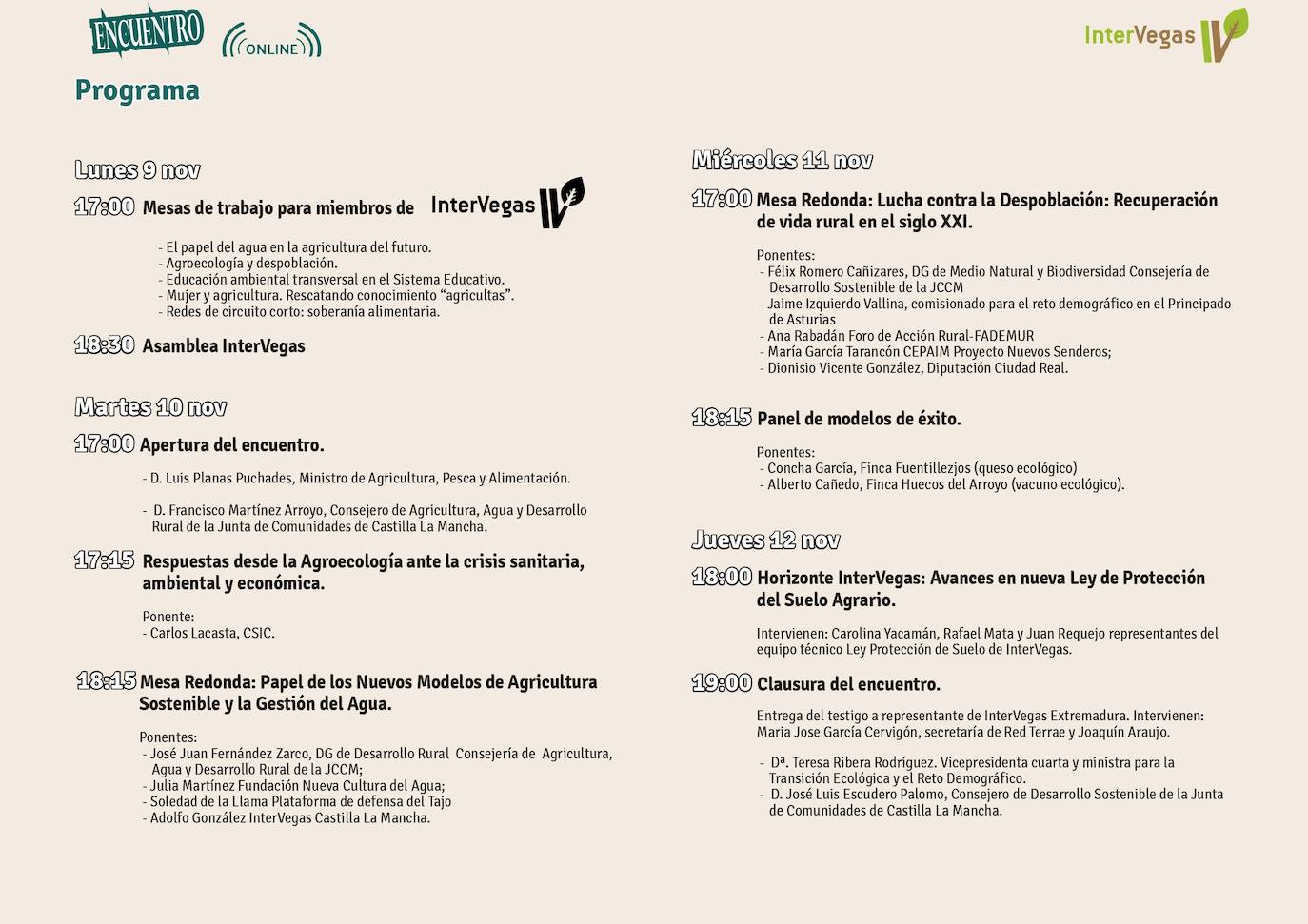 Programa del encuentro 