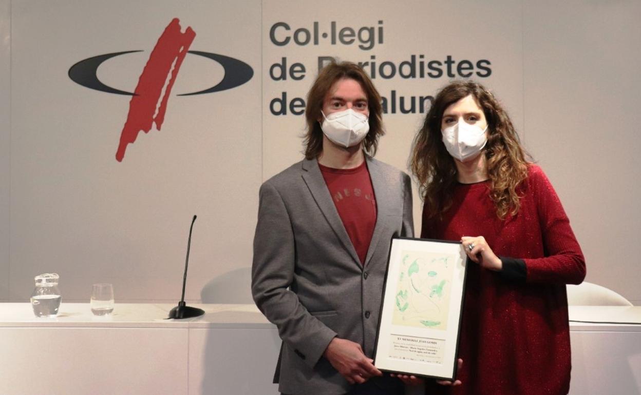 Jairo Marcos y María Ángeles Fernández tras recibir el premio 