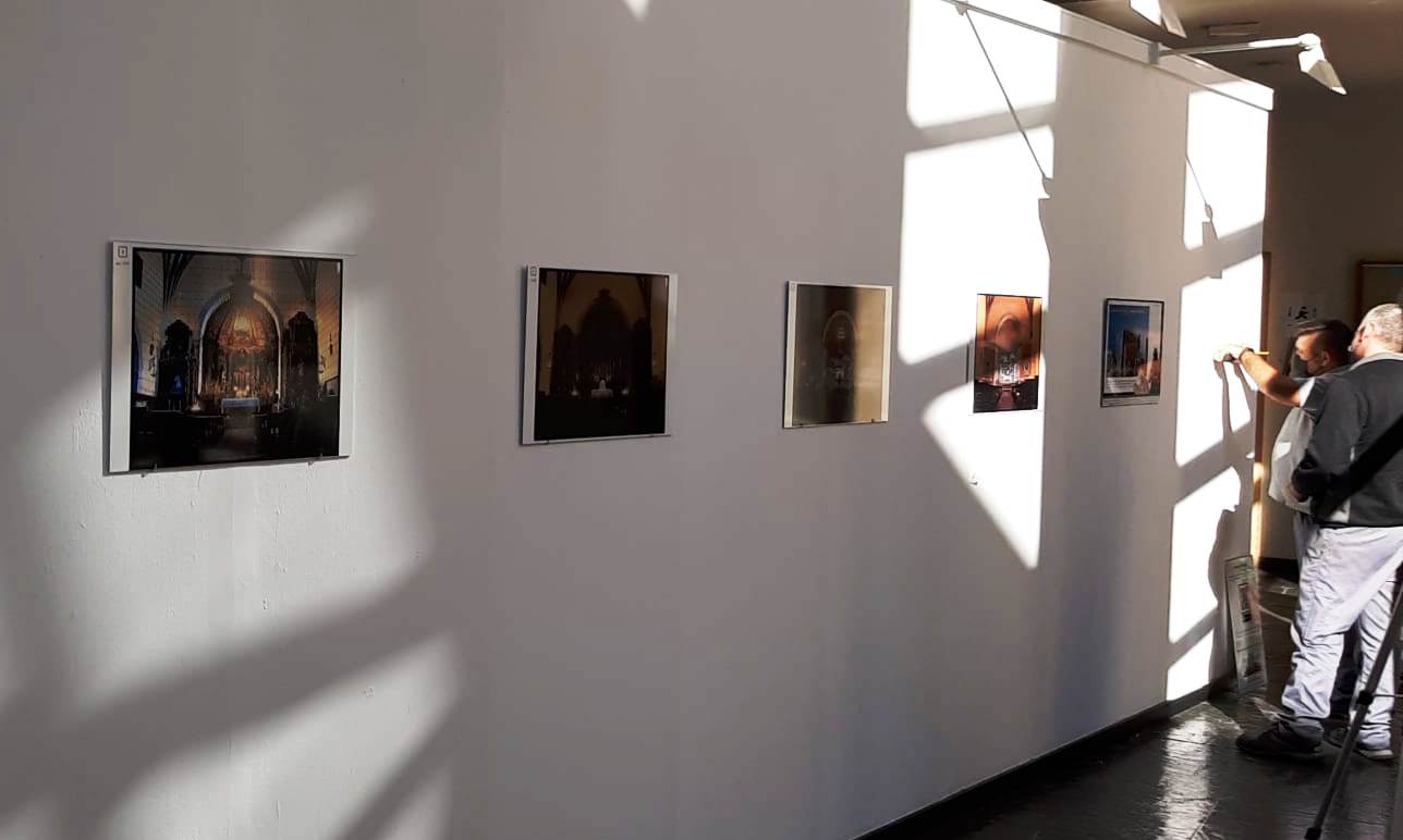 Preparativos de la exposición 