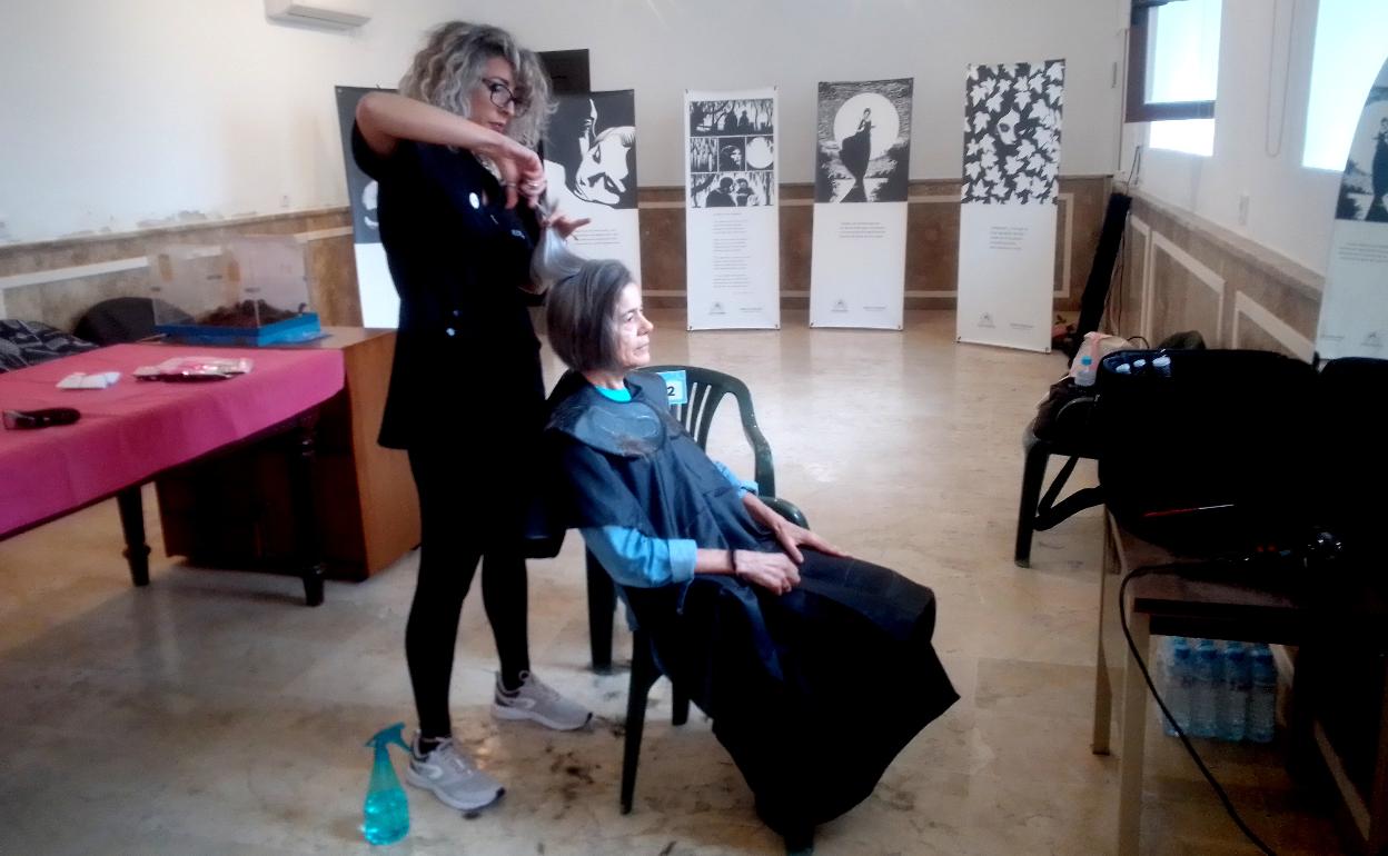 Corte de pelo en la Fundación Concha 