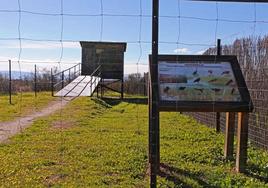 Panel del Parque Ornitológico de Saucedilla