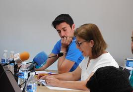 Paloma López en el pleno en el que fue desalojada de la alcaldía