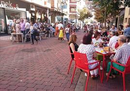 Terrazas en la zona peatonal