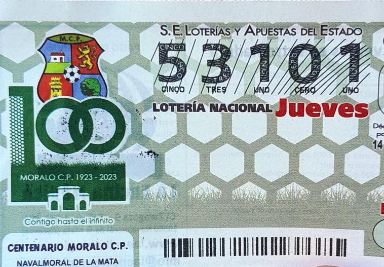 La Lotería del Jueves se suma al Centenario del Moralo CP