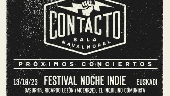 Noche Indie en Contacto con Basurita, Ricardo Lezón y El Inquilino Comunista