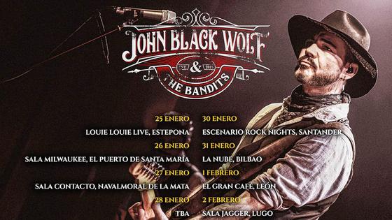 La gira española de John Black Wolf&The Bandits recala en la sala Contacto