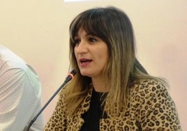 Raquel Medina en la sede de la Agrupación Socialista Morala