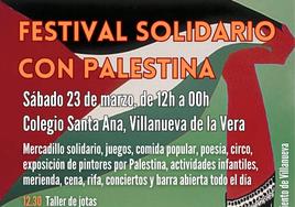 Villanueva de la Vera acogerá el sábado un Festival Solidario con Palestina