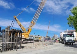 Obras del tren de altas prestaciones en el casco urbano