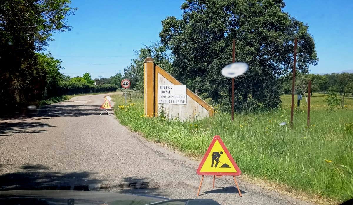 Trabajos en la carretera de acceso al Ecoparque