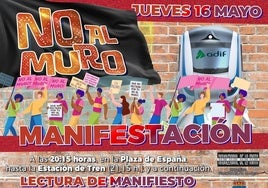 No al Muro convoca una nueva manifestación por el soterramiento el jueves 16